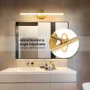 KAISITE Bathroom Light Fixture Over Mirror - Gold Vanity Light Fixture 15W 5CCT Angle Adjustable 22 Inch LED Dimmable Modern Vanity Light Bar for Bedroom Living Room Bathroom