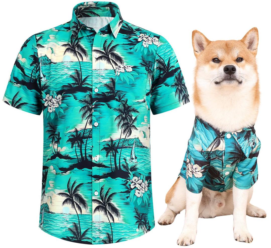 Dog Shirts Hawaii Dog Clothes for Dogs Owner and Pet Shirts are Sold Separately, 2XL