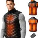 Lightweight Heated Vest for Men and Women 3 Heating Levels Electric Heating Vest for Outdoor Activities (Black, XL)