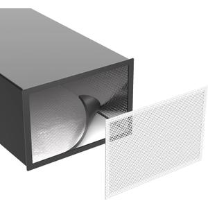 BJADE'S Sound Deadening Kit for Vent, Soundproofing Mats and Vent Covers for Reducing Noise and Dampening Vibration of HVAC Vent & Duct, Including 2 Pcs Sound Deadening Mat and 10" 14" Vent Covers (White)