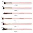 Eye Makeup Brush Set, 6 Pcs Professional Blending Eyeshadow Makeup Brushes for Concealer Eyebrows Eyeliner, Soft Hairs & Wood Handle (Baby Pink 6pcs)