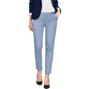 Hybrid & Company Womens Ultra Comfy Stretch Slim Fit Trousers Chino Pants with Pocket (L)