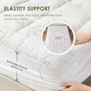 King Size Mattress Topper - Rayon Made from Bamboo Thick Pillow Top Mattress Pad with Stretchable Pockets for 6-16 inches Mattress, Light Grey
