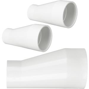 3 Pack 3" x 2" PVC Pipe Fitting Schedule 40 Compatible with 429-E Series Eccentric Reducer Coupling Suitable for High-flow Capacity, Pool, Spa, Plumbing, Irrigation, White