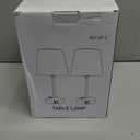 Mini Bedside Lamps for Bedrooms Set of 2 - Nightstand Bedroom Lamps with USB C Port and AC Outlet Charging, Dimmable Touch Small Bed Side Table Lamp, Black Night Stand Light for Kids/Guest Room