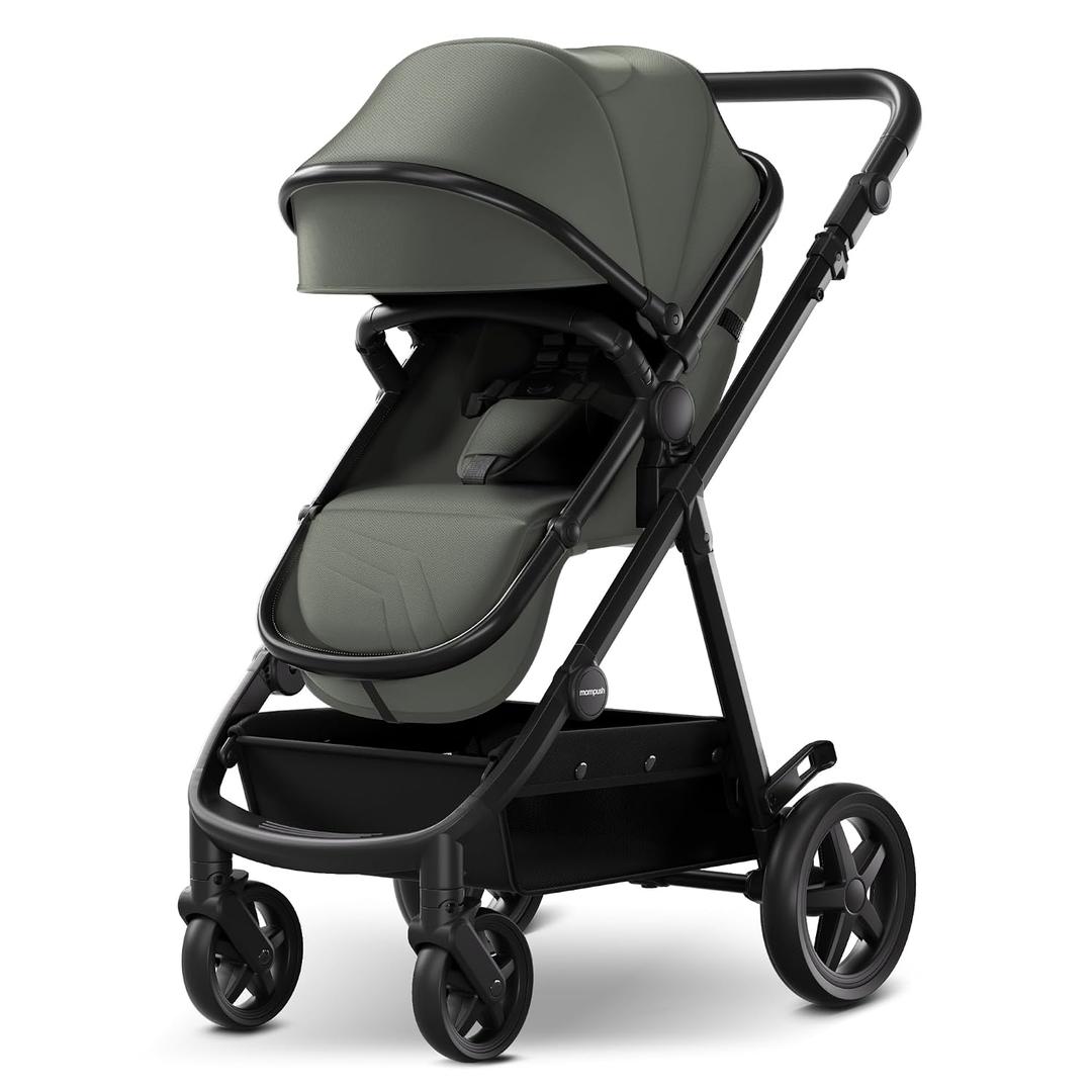 Mompush Meteor2 Baby Stroller Bassinet Stroller, Car Seat Adapter Included