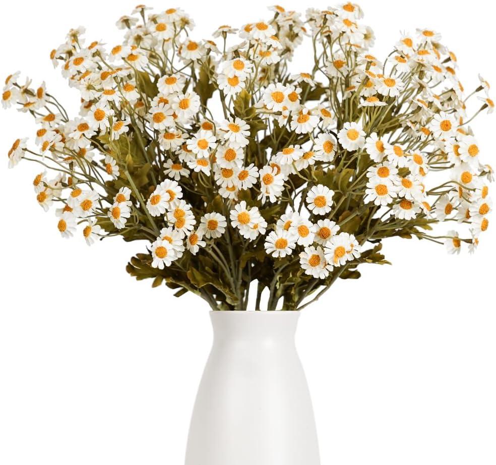 Melorca&Guilla Artificial Flowers Fake Flowers,6PCS 20" Faux Floral Stems for Vase, Artificial Flowers Faux Flower Arrangements for Wedding Party Shop Garden Office Home Dcor