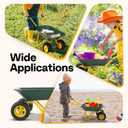 8 x VIVOHOME Kids Wheelbarrow Children Garden cart with Toddler Gardening Tool Set Child Wheel Barrel Outdoor Indoor Toys Gift Green