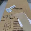 Furinno Turn-S-Tube Book Shelf, 3-Tier Bookshelf, Multipurpose Bookcase with Square Tube, 11.6 x 23.6 x 29.6, for Living Room, Bedroom, Home Office, Beech/White