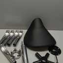 BEWISHOME Rolling Saddle Stool with Wheels, Ergonomic Contoured Seat, Thick Cushioned PU Leather Swivel Chair with Adjustable Height, AllDay Comfort for Clinic, Salon, Tattoo Studio and Home Office