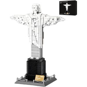 Architecture Christ The Redeemer Statue Building Blocks Sets Brazil Jesus Building Kits Model Toys Gift for Adults Kids Teens 973 PCS