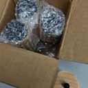 4 Inches Round Solid Wood Furniture Legs Set of 4, Natural Wooden Replacement Feet with Threaded 5/16'' Hanger Bolts for Sofa, Couch, Armchair, Cabinet, TV Stand, Ottoman and Dresser