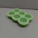 6x3oz Baby Food Freezer Tray with Clip on Lid Bright Green | Leakproof Freezer Molds Silicone Storage Container for Purees Fruits Vegetables