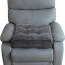 Tufted Corduroy Recliner Seat Cushion for Elderly, High Density Foam Large Square Seat Cushion for Recliner Chair, Floor Pillow, Office Chair, Car, No Pressure on Thighs, 20x20x4 (Dark Grey)