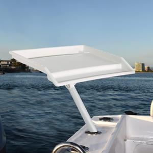 Boat Cutting Board Bait Table with Rod Holder Mount Fish Cleaning Table Fillet Fish Board with Plier Storage and Knife Slot for Boat Cutting Pontoon Boats Kayaks