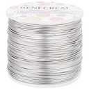 BENECREAT 18 Gauge 492FT Silver Aluminum Wire Anodized Jewelry Craft Making Beading Wire Floral Making Bendable Metal Wire for Jewelry, Sculpting Model Making