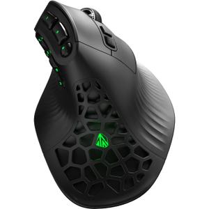 SOLAKAKA E9 Vertical MMO Gaming Mouse,24800 DPI,Tri-Mode Ergonomic Wireless Mouse with 10 Side Buttons,RGB Mouse for PC/Mac Black