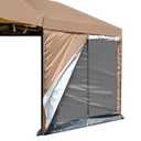 MQoutdoor Middle Zipper Door Sidewall for 10x10 Pop up Canopy Tent with Mosquito Netting Side Wall Waterproof Sun Protection Only 1 Side, Khaki