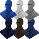 Syhood 6 Pieces Balaclava Face Cover Breathable Long Neck Covers Summer Neck Protector for Men Sun Protection (One Size, Dark Colors)