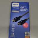 Philips Elite Premium Certified High-Speed HDMI Cable with Ethernet, 10 ft. 1080p 120Hz 4K 60Hz, 18Gbps, for TV, Monitor, Laptop, PS5, Xbox One X S  SWV6320P/27