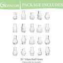 Glasseam Small Bud Vases for Centerpieces: 20PCS Mini Clear Glass Vase Set for Flowers Decor Wedding Party Baby Shower Dining Table Decorations Centerpiece