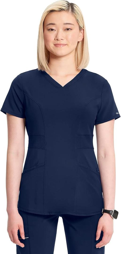 Infinity Cherokee V-Neck Women's Nurse Scrub Top, 4-Way Stretch, Superior Performance and Comfort CK623A (3X-Large Plus)