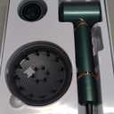 Hair Dryer Negative Ionic Blow Dryer for Fast Drying,Low Noise,Thermo Control Hair Dryer 2 Speed and 3 Heat Settings,Cold Air Button with 1 Diffuser 110000 RPM High Speed Brushless Motor Green