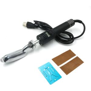 Digital Display Electric Mini Iron for Craft Leather Repair Shoes Bag Crease Removal Vinyl Heat Transfer Doll Clothes Ironing, 50-350 Adjustable, with High Temp Tape Black