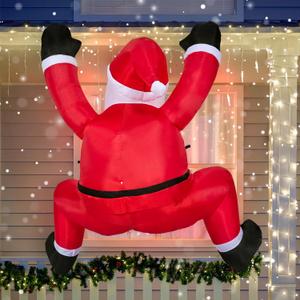 Joiedomi 6 FT Hanging Christmas Inflatables Decoration, Christmas Inflatable Climbing Santa with Build-in LED, Blow Up Santa for Xmas Party Indoor, Outdoor, Yard, Garden, Lawn Decoration