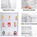 BOHOIDEE 3 Tiers Clear Display Case for Figures, Acrylic Storage Organizers Box with Magnetic Door, Wall-Mounted Dustproof Showcase for Collectibles Action Figure(3PACK Wall-Mounted Medium)