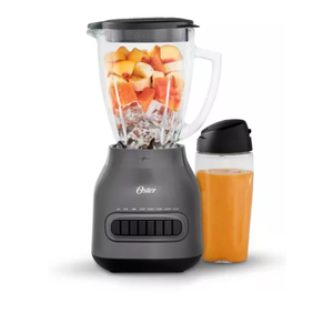 Oster Easy-to-Clean Blender with Dishwasher-Safe Glass Jar with a 20 oz. Blend-n-Go Cup: 700W, 8 Speeds, Smoothie Blender