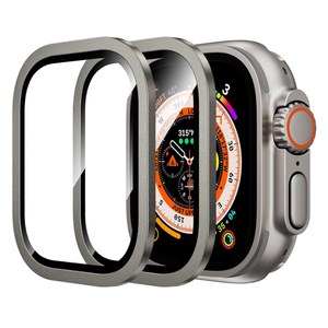 WSKEN for Apple Watch Ultra 3/Ultra 2/Ultra Screen Protector 49mm,9H Tempered Glass + Titanium Alloy Frame, [Keep Original] [Touch Sensitive] Lightweight Protective Glass Film for iwatch Ultra 3/2/1