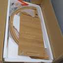 Round Coffee Table, 31.5" Fluted Center Table with Storage, Lift-Top Coffee Table with Adjustable Footpads, Sliding Door, Mid-Century Modern Center Table for Living Room, Small Space (Nature)