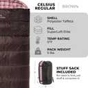 Teton Celsius Regular, 0 Degree Sleeping Bag, All Weather Bag for Adults and Kids Camping Made Easy and Warm Compression Sack Included
