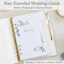 Wedding Planner Book and Organizer - Faux Leather 'Future Mrs' Wedding Planning Book and Organizer I Wedding Binder with Pen & Bookmark. Includes Bridal Countdown Calendar I Designed in USA