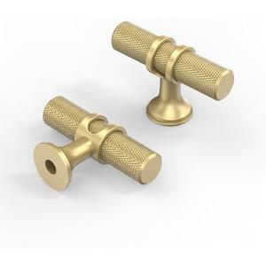 Asidrama 10 Pack Brushed Gold Kitchen Cabinet Knobs Cabinet Hardware Zinc Knobs for Dresser Drawers 4451