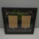 GraduatePro Then and Now Graduation Picture Frame for 2 Photos, HD Real Glass -Double 4x6 Frame, Graduation Gift for Son, Daughter, High School & College Graduate Keepsake for Parents