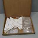 SUNBEAUTY Christmas Paper Stars, Openwork Design 5 Pointed 12 Inch White Color Hanging Paper Star Lanterns, Christmas Decorations Hanging Lamp for Indoor Xmas Tree, Yard, Home Decor Birthday