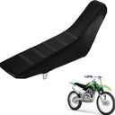 Ribbed Dirt Bike Seat Cover Gripper Soft for KLX 140 KLX140 KLX140G KLX140L KLX140R KLX140RF 2015-2024 Pit Bike Non-Slip Surface Protector Black