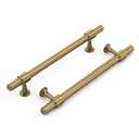 Haliwu 10 Pack Champagne Bronze Cabinet Pulls, 5 Inch Hole Center Drawer Pulls, Champagne Handles, Zinc & Aluminum Alloy Brushed Finish, Hardware for Bathroom and Kitchen