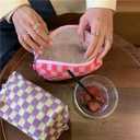 Checkered Makeup Bag,Travel Makeup Bag Toiletry Bag Cute Makeup Brushes Bag Cosmetic Bags for Women Zipper Preppy Makeup Bags for Purse Large Travel Cosmetic Bag (Girls Pink)