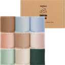 9 Roll Chiffon Ribbon Bundle - 1.5" x27Yds for Hair Bows & Crafting | Fringed Ribbon for Wedding Centerpieces, Seasonal Decor, Beginners DIY Projects & Party Supplies