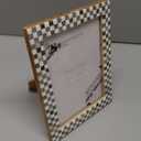 Handicrafts Home 5x7 Picture Frame, Grey & White Checkered Bone Inlay Photo Frame, Handmade Decorative Picture Frame for Wall or Tabletop Display, Modern Home Decor Frame