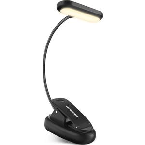 LEPOWER Book Light Dimmable, Lightweight Reading Light, 3 Brightness, 3 Light Mode, Eye Caring 9LED Book Light for Reading in Bed, for Paperbacks, Hardbacks, USB Cable & Battery Operated(Not Recharge)