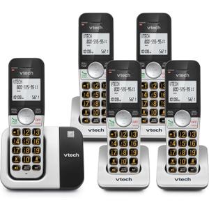 VTech VG231-5 Cordless Phone 5-Handset with Large Display and Big Buttons, DECT 6.0 with Caller ID/Call Waiting, Full Duplex Speakerphone, ECO Mode, Last 10 Number Redial, Easy to Use