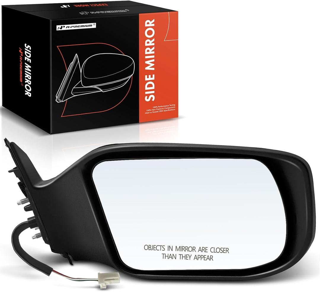 A-Premium Right Passenger Side Power Door Mirror - Compatible with Nissan Altima 2013 2014 2015 2016 2017 2018 Sedan - Non-Heated Non-Folding Black Outside Rear View Mirror - Replace# 963013TH0A