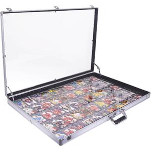 34"x22" Aluminum Card Display Case with Lock,Portable Trade Show Display Case-Sliver,for Sports Card,Jewelry Craft Collector Shows,Collectible Cards 34"x22" Aluminum Card Display Case with Lock,Portable Trade Show Display Case-Sliver,for Sports Card,Jewelry Craft Collector Shows,Collectible Cards
