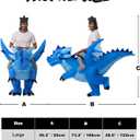 Spooktacular Creations Halloween Inflatable Costume, Riding an Ice Dragon, Riding Blow-up Dinosaur Suit for Themed Parties (Blue)