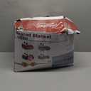 Homemate Electric Heated Blanket Queen Size - 84"x90" Heating Blanket Queen Size Dual Control 1/2/4/6/8 Hours Auto-Off 10 Heat Level Over-Heat Protection Soft Flannel Sherpa ETL Certification (Light Grey (Striped))