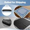 Anti Slip Mahjong Mat for Table 32.4" x 32.4" - Noise Reduction Rubber Base Game Mat with Carrying Bag, Waterproof Portable Table Cover for Poker/Cards/Board Games/Tile Games-Blue